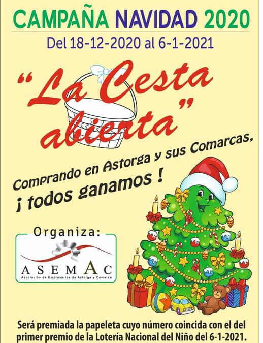 Asemac organiza una campaña de Navidad para obsequiar a los clientes con una ‘cesta abierta’