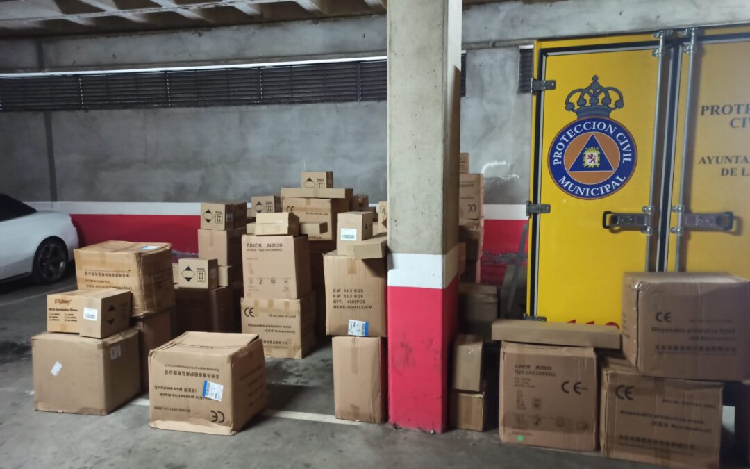 La Junta distribuye 142.000 mascarillas y 8.300 pares de guantes a las Agrupaciones de Protección Civil, Policía Local y Bomberos de la provincia leonesa