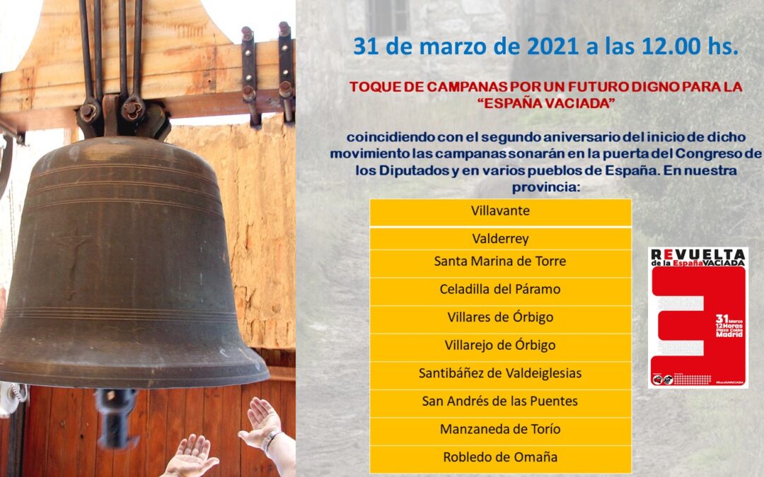 Los campaneros de Villavante se suman a la convocatoria de la España vaciada por un futuro digno