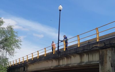 El Ayuntamiento de La Bañeza cambia el alumbrado de una de las principales entradas de la ciudad