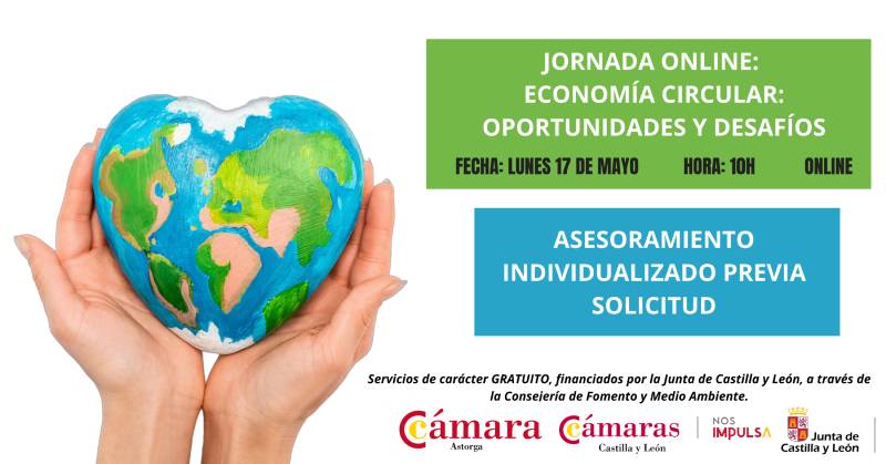 La Cámara de Comercio de Astorga organiza la jornada ‘Economía Circular: Oportunidades y desafíos para que la sostenibilidad se convierta en factor estratégico del negocio de las pymes’