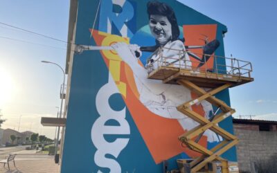 El primer ‘Santa María street art’ reúne a artistas de tres comunidades autónomas en torno a la agricultura y las tradiciones
