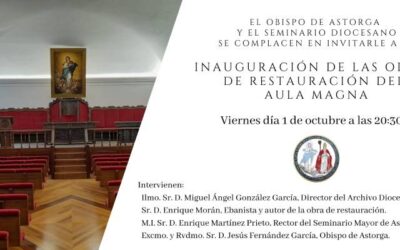 El Seminario de Astorga presenta este viernes su Aula Magna totalmente reformada