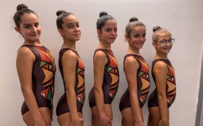 Cinco alumnas del club Contrapunto, en el Campeonato de España de Gimnasia Rítmica