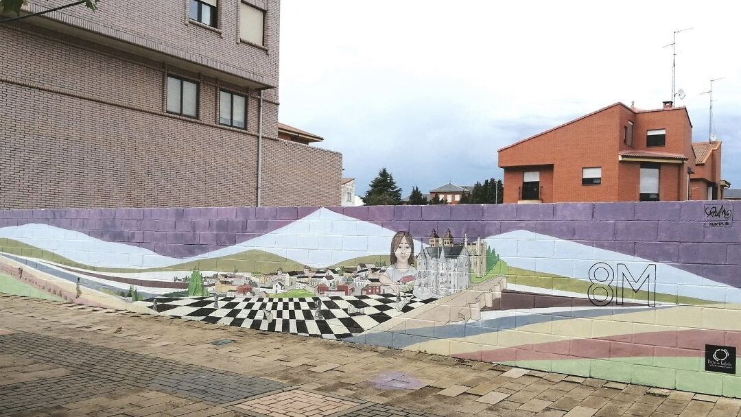Terminado el mural por la igualdad en la Avenida de Ponferrada