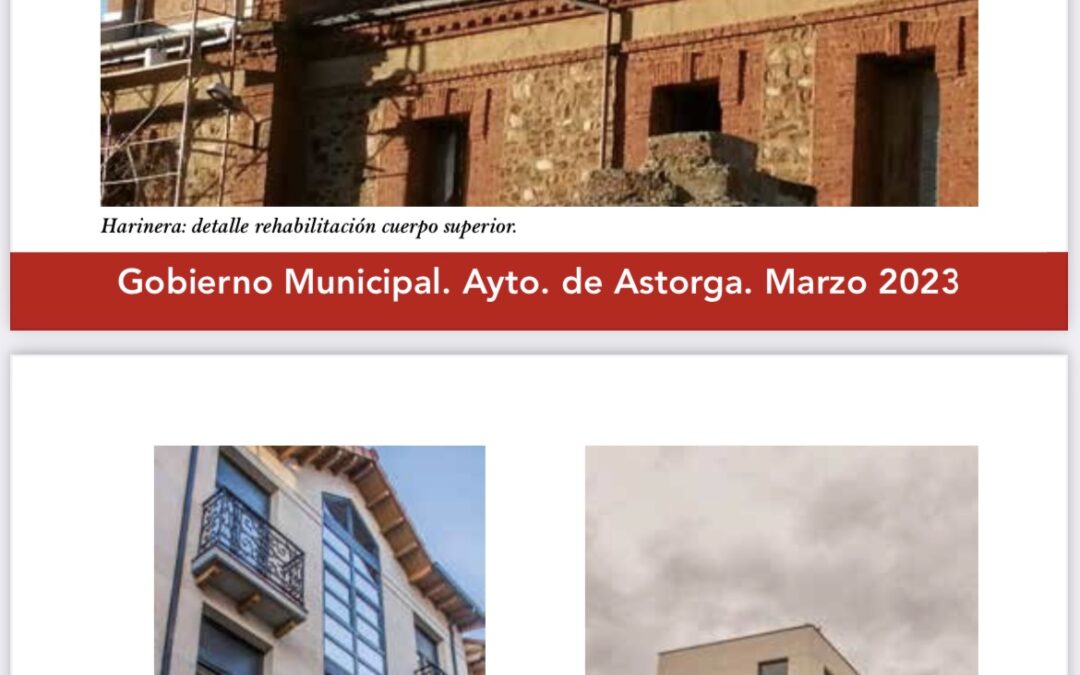 El equipo de Gobierno de Astorga edita un folleto informativo de las obras en ejecución y anuncia que dará a conocer al candidato del PSOE después de Semana Santa