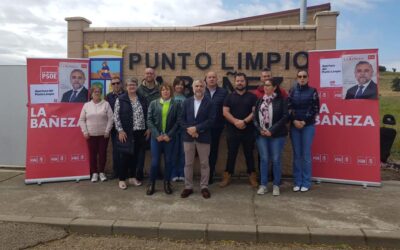 Palazuelo adquiere el compromiso de poner en marcha el Punto Limpio de La Bañeza antes de que transcurran sus primeros 100 días de mandato