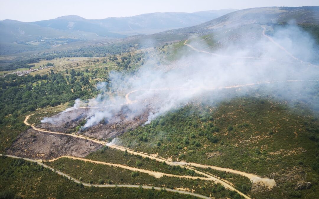 Un incendio en Pozos de Cabrera activa a la Brif de Tabuyo por primera vez esta campaña