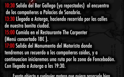Astorga acoge un encuentro de moteros el próximo 2 de septiembre