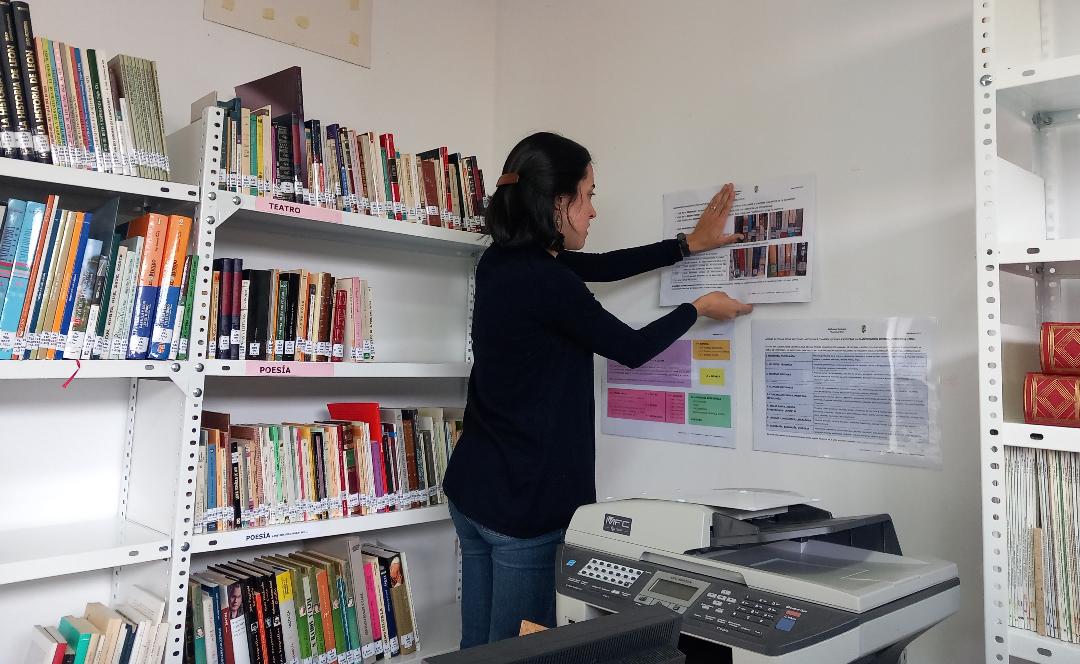 Una beca ‘Campus Rural’ ha dado una nueva vida a la Biblioteca de Valderrey
