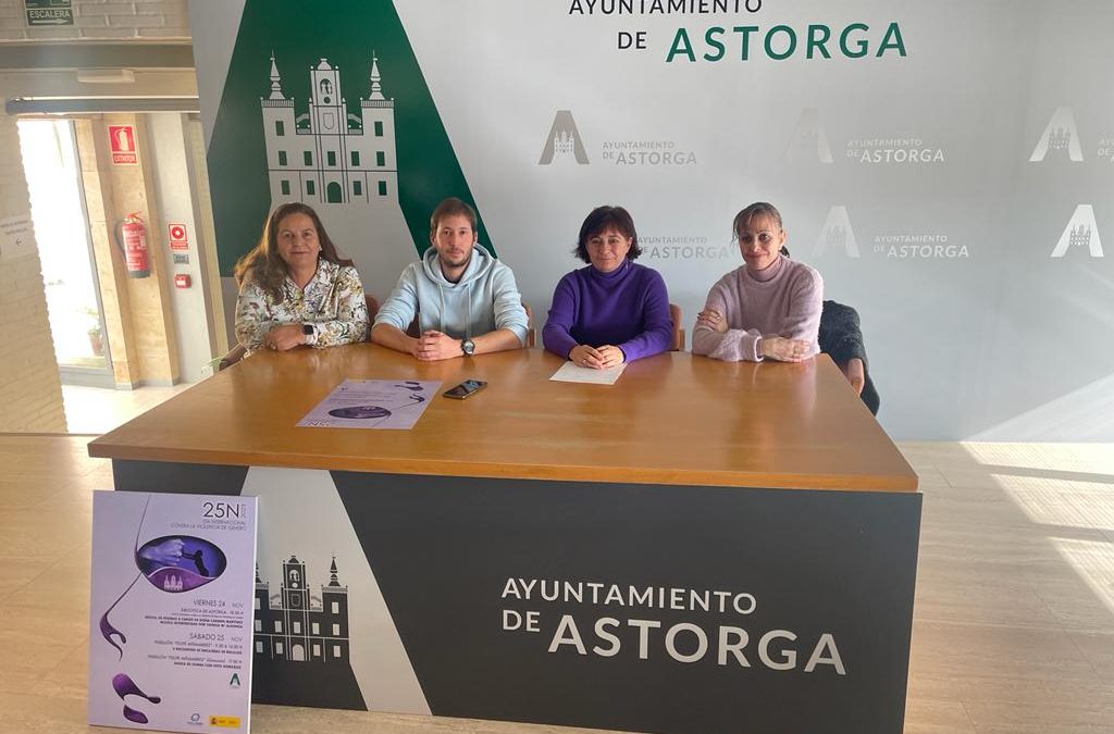 Bolillos, zumba y poesía para conmemorar el 25 N en Astorga