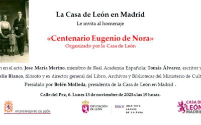 Conmemoración del Centenario del escritor cepedano Eugenio de Nora en Madrid