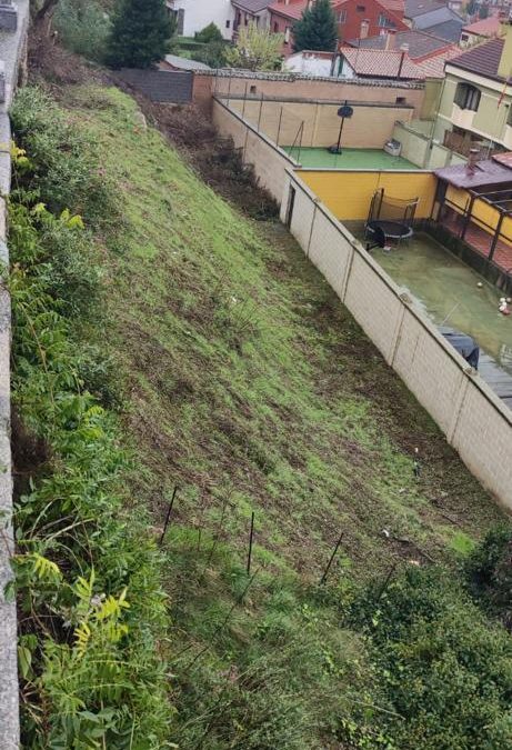 El Ayuntamiento desbroza las fincas aledañas a la muralla en el paseo Blanco de Cela