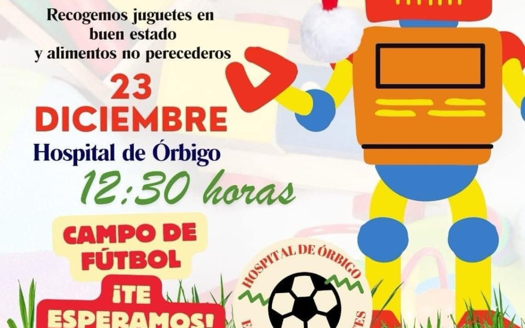 La cita navideña con el deporte solidario del Partido de los Juguetes se celebra en Hospital de Órbigo