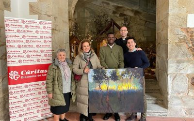 Cáritas entrega el cuadro de la campaña radiofónica de COPE a los Seminaristas Mayores