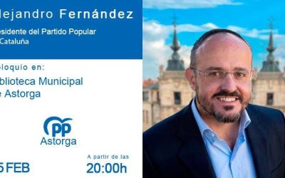 El presidente del PP catalán, Alejandro Fernández, participará en un coloquio en Astorga el 15 de febrero