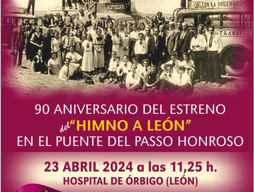 El III Encuentro de Bailadores Leoneses de Hospital de Órbigo homenajea al Himno de León en su 90 aniversario