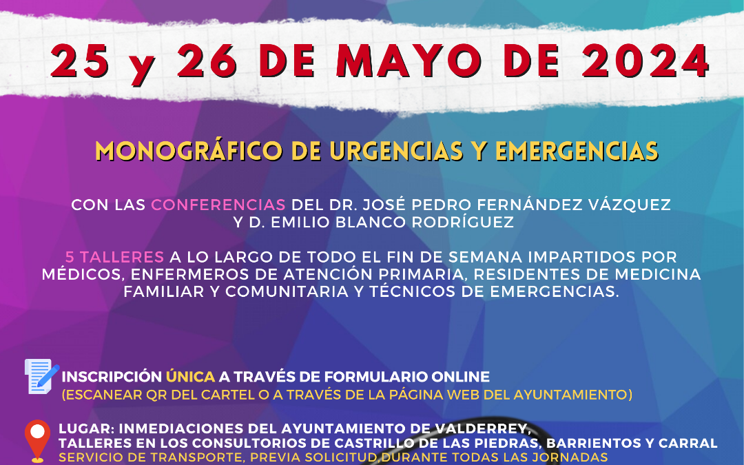 Valderrey organiza las segundas jornadas de salud para pacientes con un monográfico sobre urgencias y emergencias