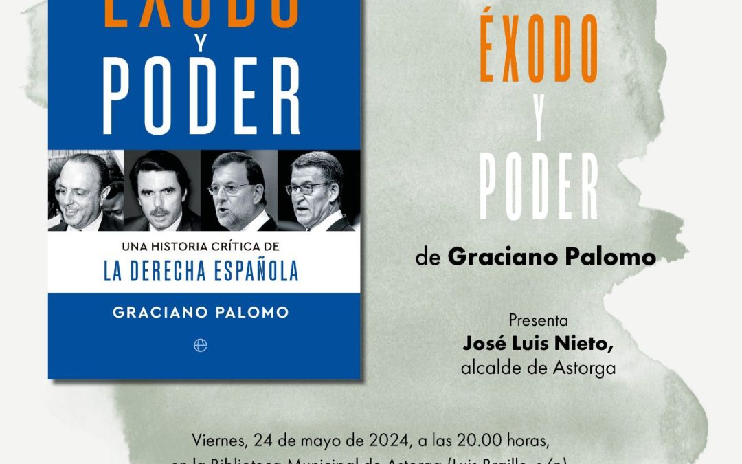Graciano Palomo presenta el viernes en Astorga su libro ‘Éxodo y poder’