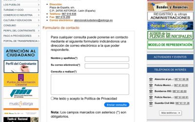El ayuntamiento de Astorga activa un formulario en su web para atención ciudadana