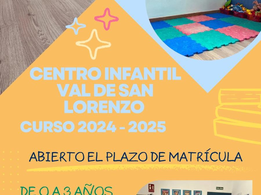 El centro infantil de Val de San Lorenzo abre el plazo de matrícula para el próximo curso