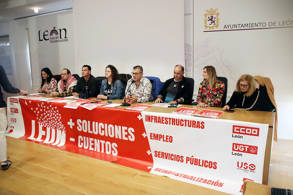 UGT, CCOO, USO y CGT convocan el 10 de noviembre la cuarta manifestación por el futuro y desarrollo económico y social de la provincia de León