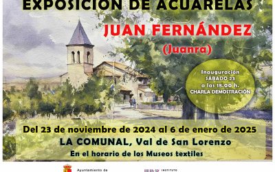 El pintor leonés Juan Ramón Alves expone sus acuarelas en La Comunal de Val de San Lorenzo