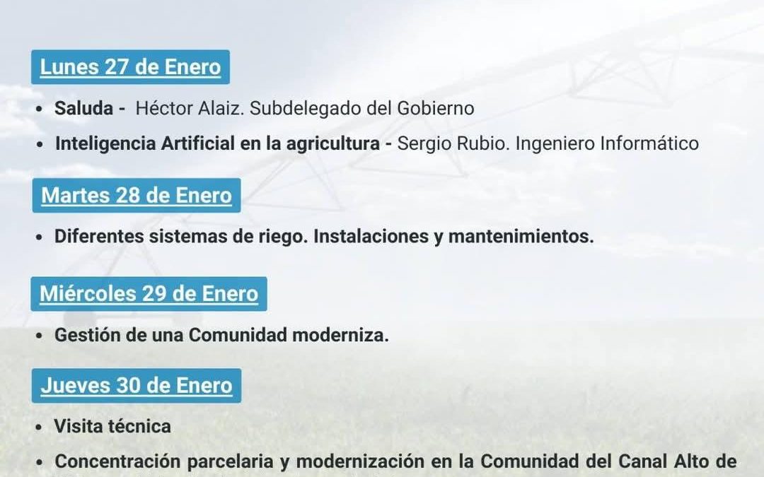 Agricultores, expertos en regadío y representantes institucionales se juntan en las Jornadas Técnicas de Regadío del Canal Alto de Villares