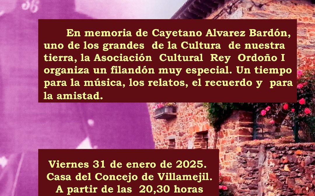 Filandón-homenaje en Villamejil al autor de los Cuentos en dialecto leonés