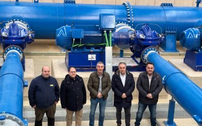 Los alcaldes de Astorga, La Bañeza y Villarejo se interesan por la modernización del regadío del Canal Alto de Villares de Órbigo
