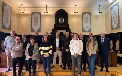 Despedida institucional al obispo Jesús Fernández en el ayuntamiento de Astorga antes de su marcha a Córdoba