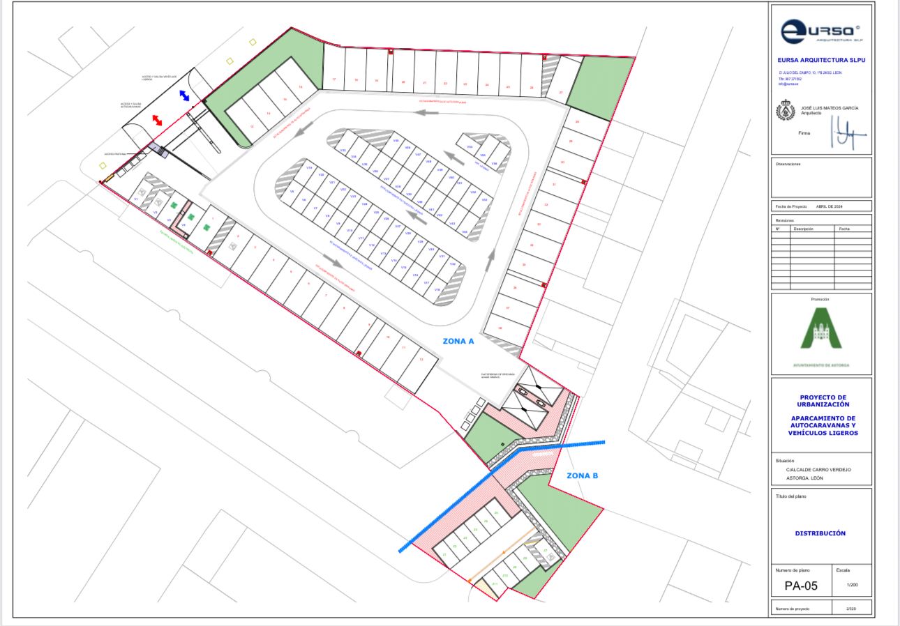El ayuntamiento de Astorga propone la adjudicación provisional para construir un nuevo área de autocaravanas
