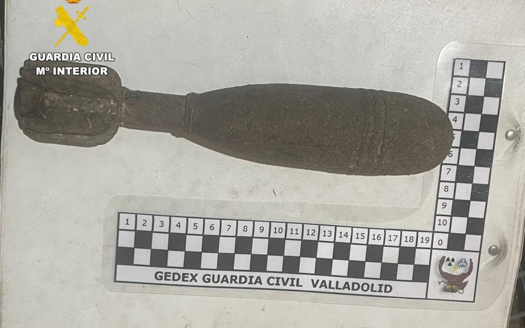 Destruido un proyectil de mortero hallado en San Román de la Vega