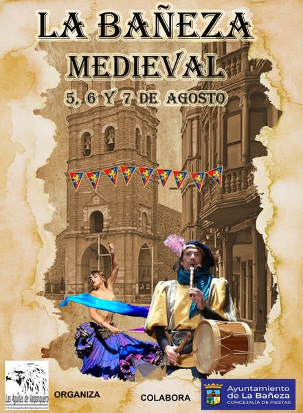Puestos de artesanía, espectáculos de fuego y animación callejera en el regreso del Mercado Medieval de La Bañeza