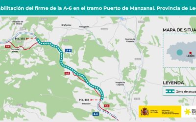 Transportes adjudica por 12,3 millones de euros la rehabilitación de la A-6 a su paso por Brazuelo, Villagatón y Torre del Bierzo