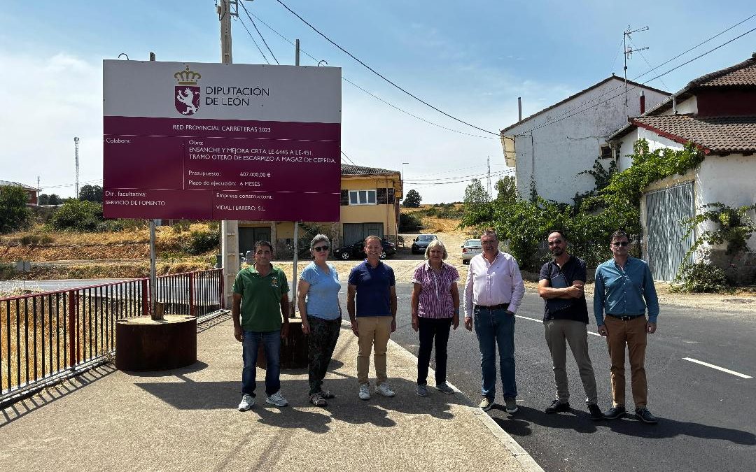 La Diputación invierte 607.000 euros para la mejora de la carretera entre Otero de Escarpizo y Vega de Magaz
