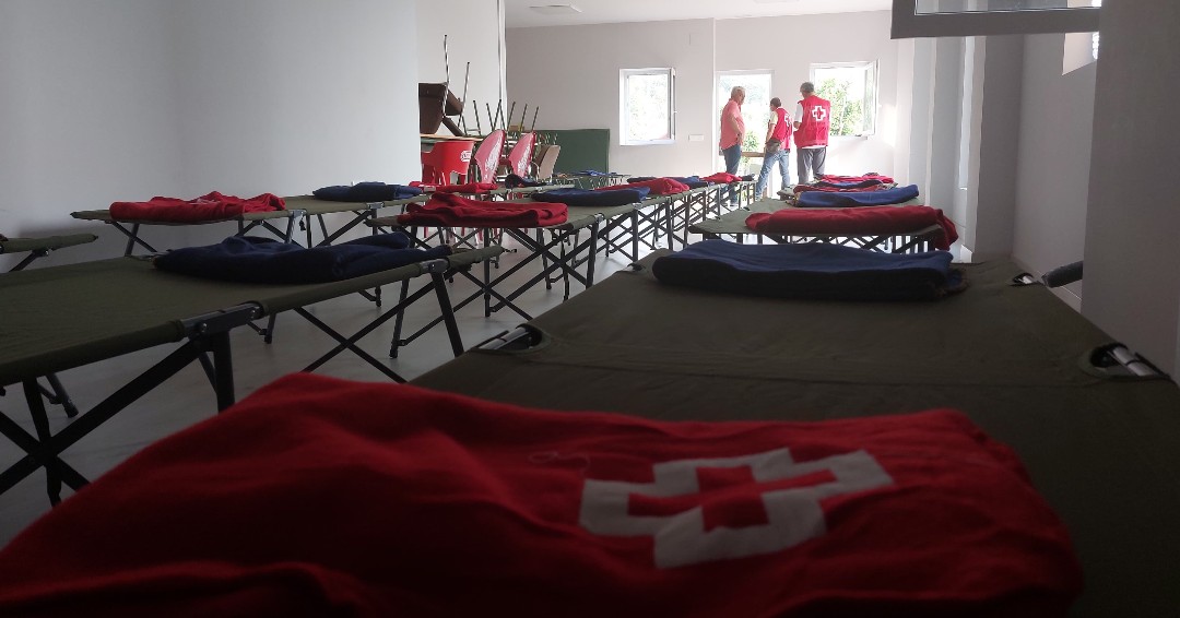 Cruz Roja gestiona cuatro albergues en Astorga para atender a personas afectadas por la emergencia