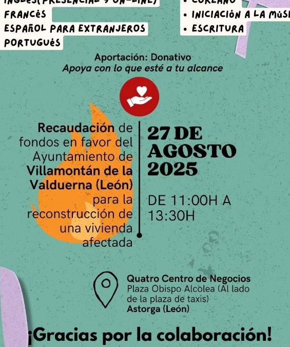 Astorga acogerá talleres solidarios para recaudar fondos destinados a la Valduerna