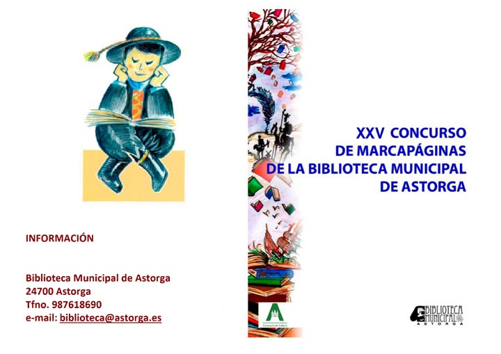 La Biblioteca Municipal convoca el XXV Concurso de Marcapáginas con la participación de colegios y centros sociales de Astorga