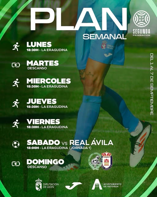 El Atlético Astorga inicia su andadura en Segunda Federación ante el Real Ávila en La Eragudina