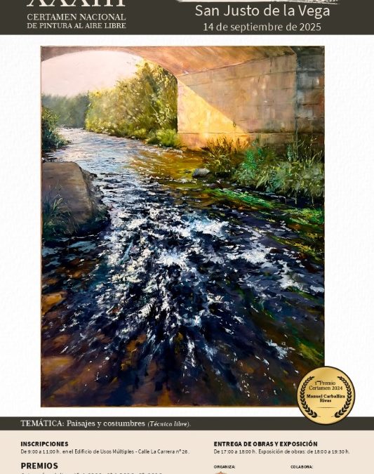San Justo de la Vega convoca la XXXIII edición del Certamen Nacional de Pintura al Aire Libre con un primer premio de 1.800 euros