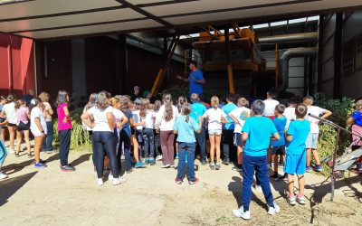 Más de 160 escolares del Órbigo y el Páramo visitan el interior de la presa de Barrios de Luna