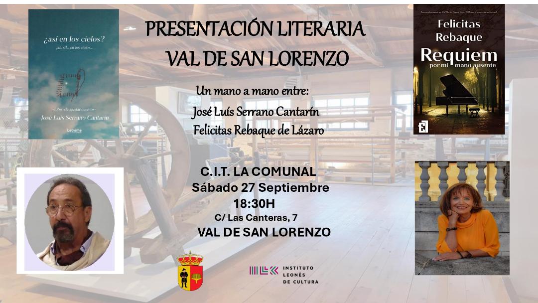 Acto literario en Val de San Lorenzo con José Luis Serrano y Felicitas Rebaque