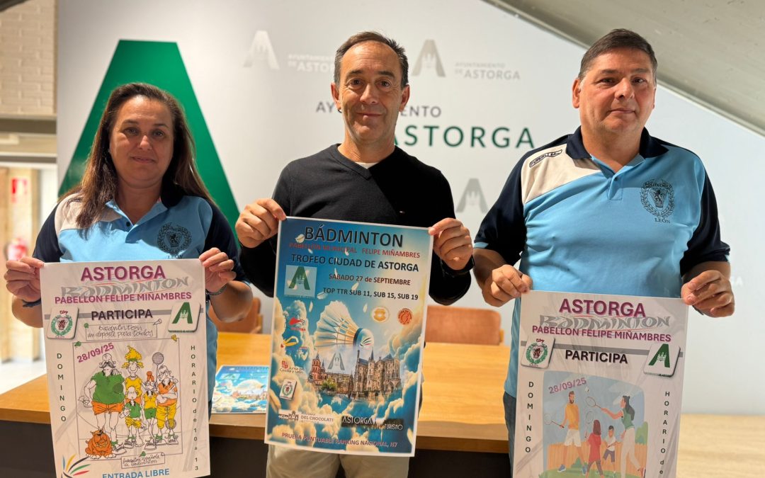 El Trofeo Ciudad de Astorga de bádminton regresa el 27 de septiembre con 80 jugadores y una jornada familiar