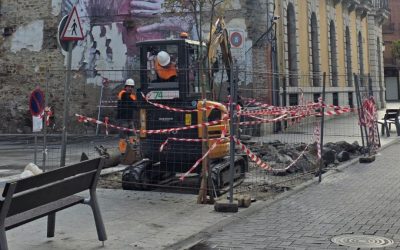 El Ayuntamiento de La Bañeza continúa con las obras de mejora en el aparcamiento de la Plaza Mayor
