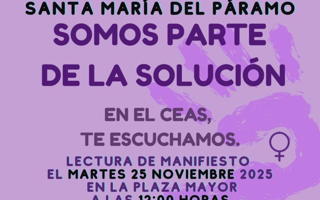 Santa María del Páramo reafirma su compromiso en la lucha contra la violencia machista con motivo del 25 de noviembre