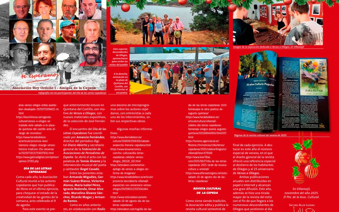 La peregrinación por la comarca protagoniza el especial de Navidad de La Revista La Cepeda