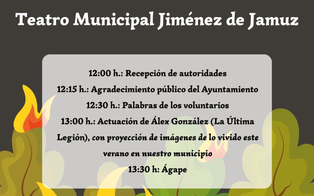 Jiménez de Jamuz rinde homenaje este sábado a los vecinos y voluntarios que participaron en la extinción de los incendios