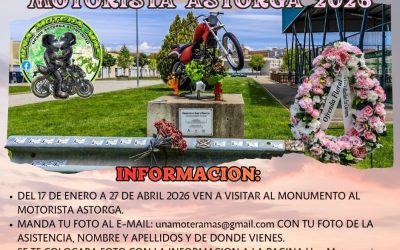 La Visita al Monumento al Motorista de Astorga regresa con un premio ligado al comercio local