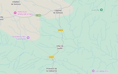 Vecinos denuncian baches y abandono en la carretera LE-6318 entre Villar de Golfer y Lagunas de Somoza